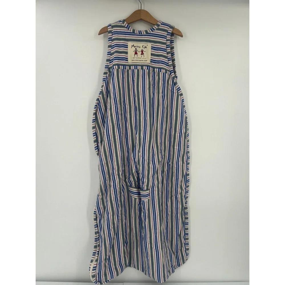 Merino Kids Organic Cotton Go Go Bag Sleep Sack 0.5 TOG Striped Toddler 2-4Y